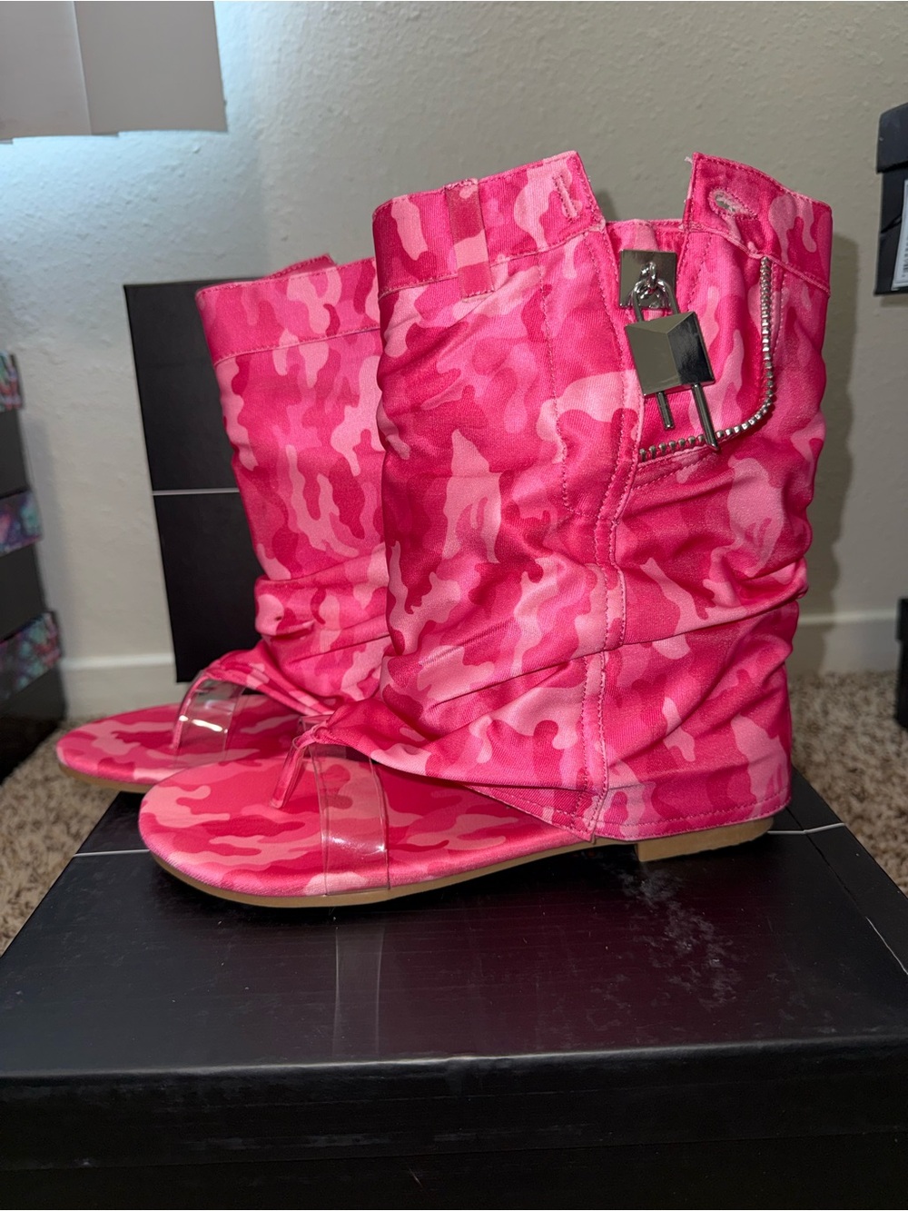 Cape Robbin Pink Camo Fashion Sandal